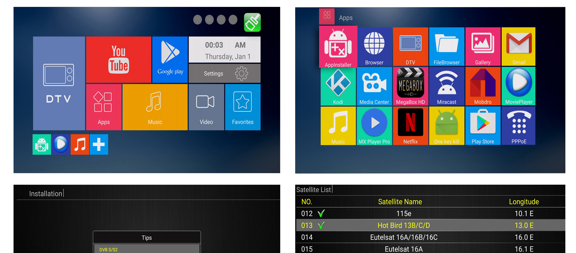 C300 Android DVB S2+T2/C