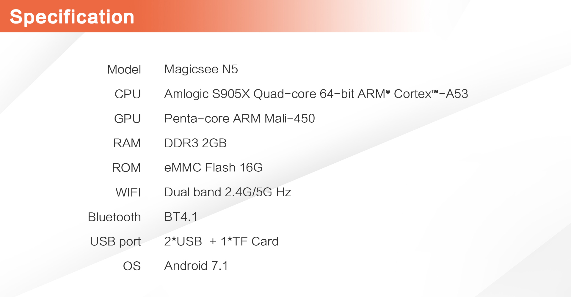 N5 S905X tv box with BT