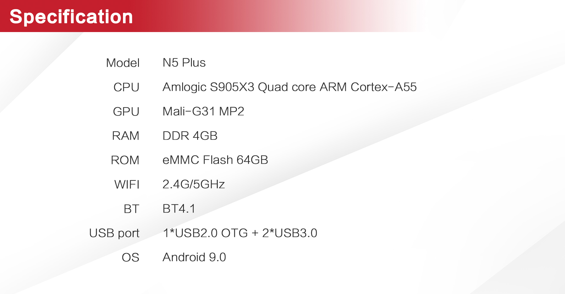 N5 plus S905X3 Android 9.0